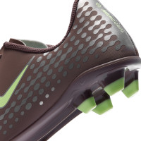 Nike Mercurial Vapor 16 Mbappé Club Gras / Kunstgras Voetbalschoenen (MG) Kids Bruin Neongeel Zilver