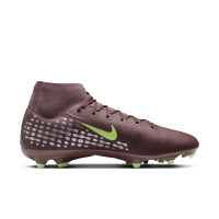 Nike Zoom Mercurial Superfly 10 Mbappé Academy Grass/Artificial Grass Football Boots (MG) Brown Neon Yellow Silver