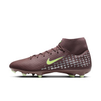 Nike Zoom Mercurial Superfly 10 Mbappé Academy Grass/Artificial Grass Football Boots (MG) Brown Neon Yellow Silver