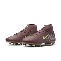 Nike Zoom Mercurial Superfly 10 Mbappé Academy Grass/Artificial Grass Football Boots (MG) Brown Neon Yellow Silver