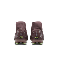 Nike Zoom Mercurial Superfly 10 Mbappé Academy Grass/Artificial Grass Football Boots (MG) Brown Neon Yellow Silver