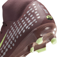 Nike Zoom Mercurial Superfly 10 Mbappé Academy Grass/Artificial Grass Football Boots (MG) Brown Neon Yellow Silver