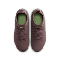 Nike Mercurial Superfly 10 Mbappé Club Grass/Artificial Grass Football Boots (MG) Kids Brown Neon Yellow Silver