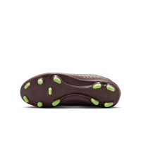 Nike Mercurial Superfly 10 Mbappé Club Grass/Artificial Grass Football Boots (MG) Kids Brown Neon Yellow Silver
