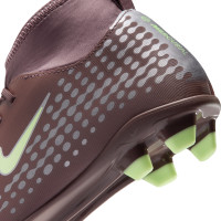 Nike Mercurial Superfly 10 Mbappé Club Grass/Artificial Grass Football Boots (MG) Kids Brown Neon Yellow Silver