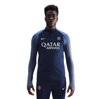 Nike Paris Saint-Germain Strike Haut d'Entraînement 1/4-Zip 2025-2026 Bleu Foncé Bleu Blanc