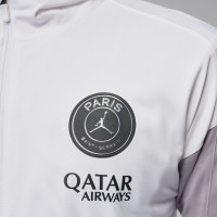 Nike Paris Saint-Germain Strike Hooded Full-Zip Tracksuit 2025-2026 White Grey Black