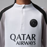 Nike Paris Saint-Germain x Jordan Strike Trainingspak 1/4-Zip 2025-2026 Kids Wit Grijs Zwart