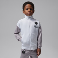 Nike Paris Saint-Germain x Jordan Strike Trainingspak Full-Zip 2025-2026 Kleuters Wit Grijs Zwart