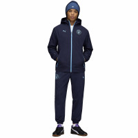 PUMA Manchester City Pumatech Woven Trainingspak Hooded Full-Zip 2025-2026 Donkerblauw Lichtblauw