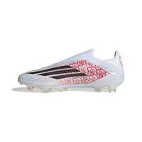 adidas F50 Lamine Yamal Elite Laceless Grass Football Boots (FG) White Bright Red Black