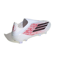adidas F50 Lamine Yamal Elite Laceless Grass Football Boots (FG) White Bright Red Black