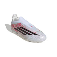 adidas F50 Lamine Yamal Elite Laceless Grass Football Boots (FG) Kids White Bright Red Black
