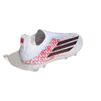 adidas F50 Lamine Yamal Elite Laceless Grass Football Boots (FG) Kids White Bright Red Black