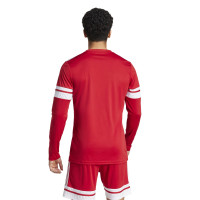adidas Squadra 25 Voetbalshirt Lange Mouwen Rood Wit