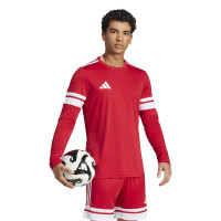 adidas Squadra 25 Voetbalshirt Lange Mouwen Rood Wit