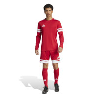adidas Squadra 25 Voetbalshirt Lange Mouwen Rood Wit