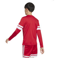 adidas Squadra 25 Kids Long Sleeve Football Shirt Red White