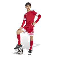adidas Squadra 25 Kids Long Sleeve Football Shirt Red White