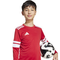 adidas Squadra 25 Kids Long Sleeve Football Shirt Red White