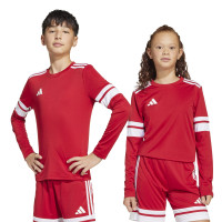 adidas Squadra 25 Kids Long Sleeve Football Shirt Red White