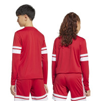 adidas Squadra 25 Kids Long Sleeve Football Shirt Red White