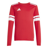 adidas Squadra 25 Kids Long Sleeve Football Shirt Red White