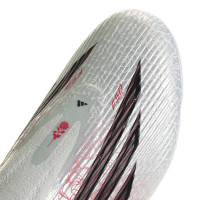 adidas F50 Lamine Yamal League Laceless Grass/Artificial Grass Football Boots (MG) White Bright Red Black