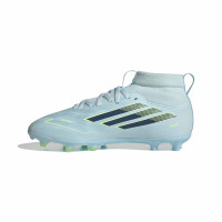 adidas F50 Sparkfusion League Gras / Kunstgras Voetbalschoenen (MG) Kids Lichtblauw Donkerblauw Neongeel