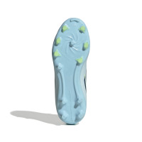 adidas F50 Sparkfusion League Gras / Kunstgras Voetbalschoenen (MG) Kids Lichtblauw Donkerblauw Neongeel