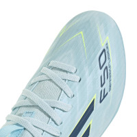 adidas F50 Sparkfusion League Gras / Kunstgras Voetbalschoenen (MG) Kids Lichtblauw Donkerblauw Neongeel