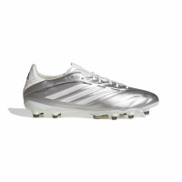 adidas Copa Pure IV Pro Gazon Naturel Chaussures de Foot (FG) Argenté Blanc Gris Foncé