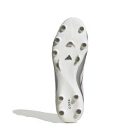 adidas Copa Pure IV Pro Gras Voetbalschoenen (FG) Zilver Wit Donkergrijs