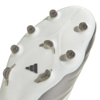 adidas Copa Pure IV Pro Gras Voetbalschoenen (FG) Zilver Wit Donkergrijs