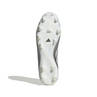 adidas Copa Pure IV League Gras Voetbalschoenen (FG) Zilver Wit Donkergrijs