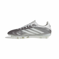 adidas Copa Pure IV League Gras Voetbalschoenen (FG) Zilver Wit Donkergrijs