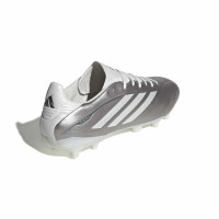 adidas Copa Pure IV League Gras Voetbalschoenen (FG) Zilver Wit Donkergrijs
