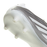 adidas Copa Pure IV League Gras Voetbalschoenen (FG) Zilver Wit Donkergrijs