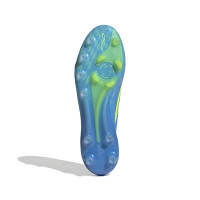 adidas F50 Elite Laceless Artificial Grass Football Boots (AG) Blue Neon Yellow