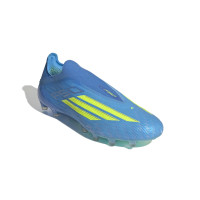 adidas F50 Elite Laceless Artificial Grass Football Boots (AG) Blue Neon Yellow
