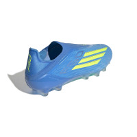adidas F50 Elite Laceless Artificial Grass Football Boots (AG) Blue Neon Yellow
