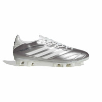 adidas Copa Pure IV Club Gras / Kunstgras Voetbalschoenen (MG) Zilver Wit Donkergrijs