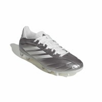 adidas Copa Pure IV Club Gras / Kunstgras Voetbalschoenen (MG) Zilver Wit Donkergrijs
