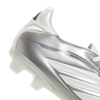 adidas Copa Pure IV Club Grass/Artificial Grass Football Boots (MG) Silver White Dark Grey