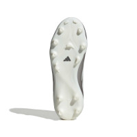 adidas Copa Pure IV League Gras Voetbalschoenen (FG) Kids Zilver Wit Donkergrijs