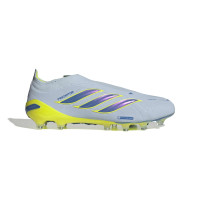 adidas Predator Elite Laceless Artificial Grass Football Boots (AG) Light Blue Blue Yellow