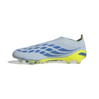 adidas Predator Elite Laceless Artificial Grass Football Boots (AG) Light Blue Blue Yellow