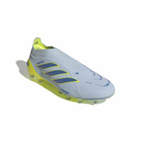 adidas Predator Elite Laceless Artificial Grass Football Boots (AG) Light Blue Blue Yellow