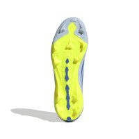 adidas Predator Elite Gras Football Boots (FG) Kids Light Blue Blue Yellow