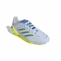 adidas Predator Elite Gras Football Boots (FG) Kids Light Blue Blue Yellow